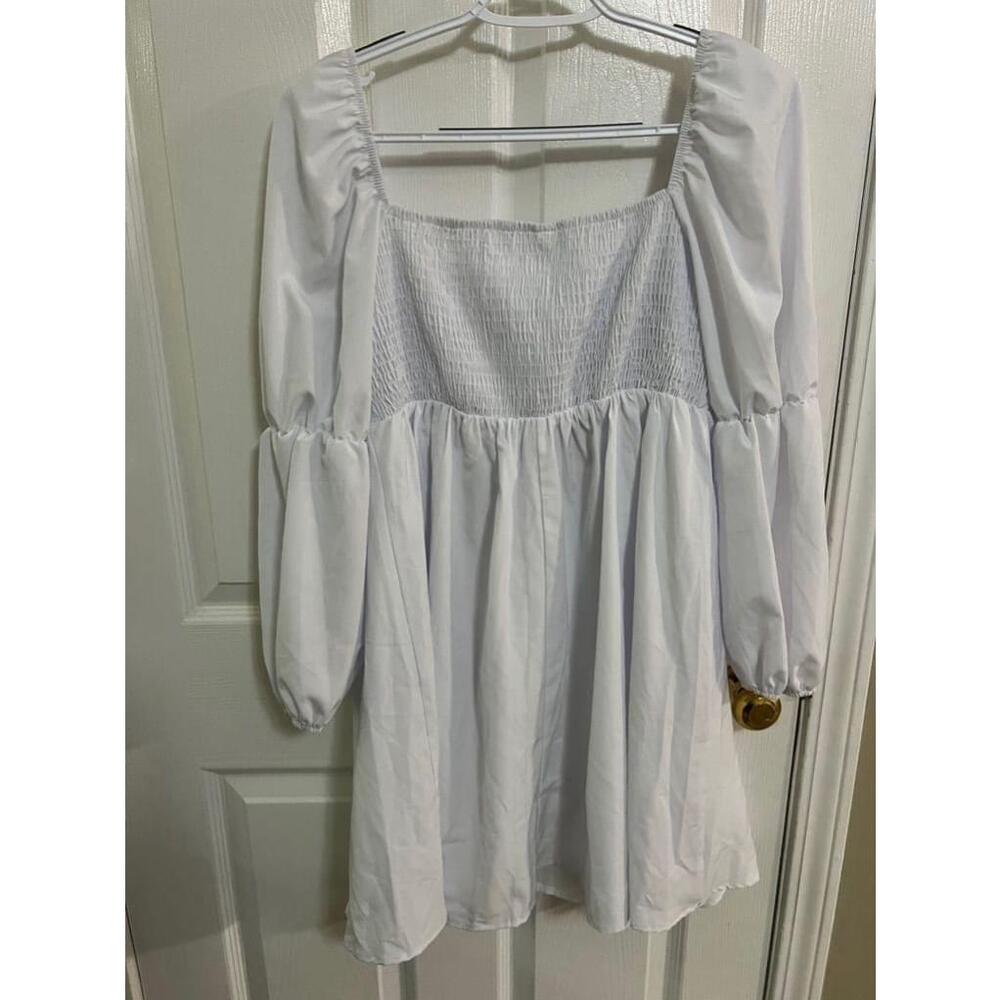 Women's Exlura Casual Mini Dress - White - M NWT boho style - Picture 7 of 8